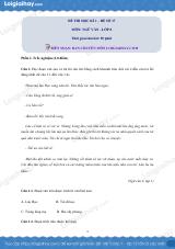 Đề số 17 - Đề kiểm tra học kì 1 (Đề thi học kì 1) - Ngữ văn 8